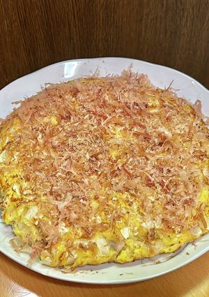 鶏肉と梅干のお好み焼き・ポン酢でサッパリ-レシピのメイン写真