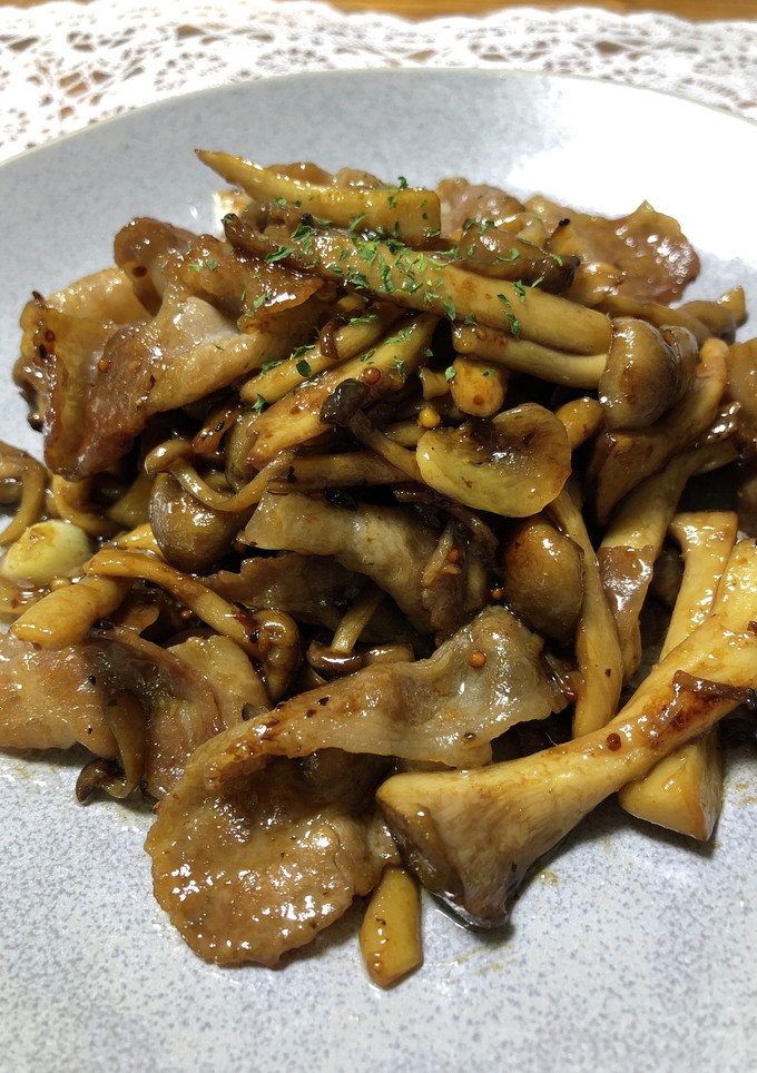 豚肉とキノコのいちごジャムソース炒め-レシピのメイン写真