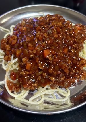 甘辛ミートソース(ジャージャー麺風)-レシピのメイン写真