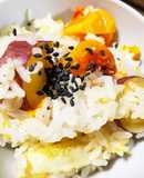 さつま芋とバターナッツ南瓜の炊き込みご飯