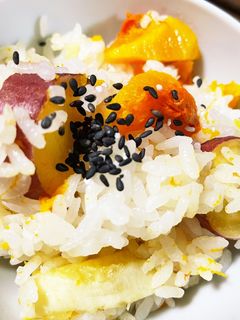 さつま芋とバターナッツ南瓜の炊き込みご飯-レシピのメイン写真