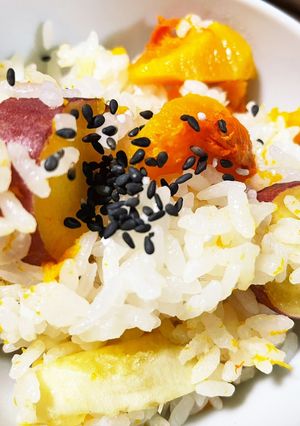 さつま芋とバターナッツ南瓜の炊き込みご飯-レシピのメイン写真