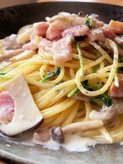 きのことベーコンのクリームパスタ-レシピのメイン写真
