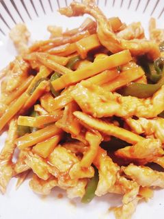 【ノンオイル】鶏むね肉の青椒肉絲-レシピのメイン写真