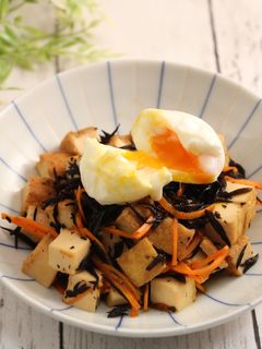 レンジで簡単!ひじきと厚揚げの煮物-レシピのメイン写真