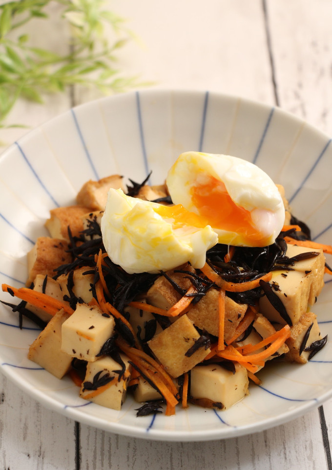レンジで簡単！ひじきと厚揚げの煮物-レシピのメイン写真