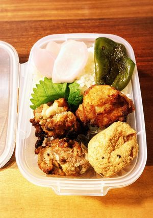 作り置き*ˊᵕˋ*豚こま唐揚げお弁当-レシピのメイン写真