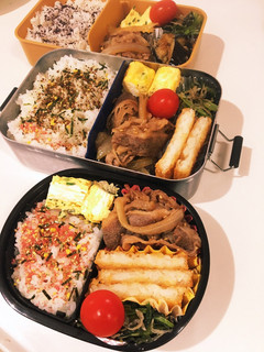娘、息子、夫弁当 23/10/2-レシピのメイン写真