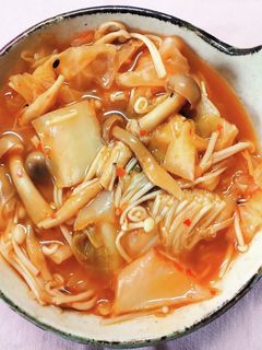 キャベツと しめじエノキの ピリ辛スープ-レシピのメイン写真