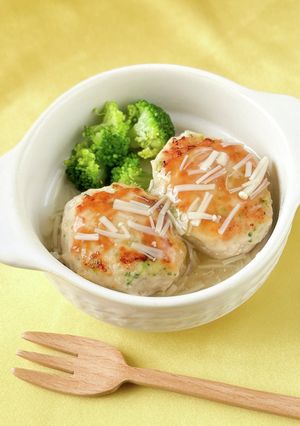 ブロッコリー鶏つくねきのこあん離乳食後期-レシピのメイン写真