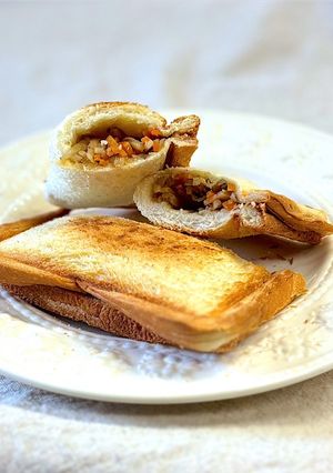 きんぴらごぼうとチーズのホットサンド-レシピのメイン写真