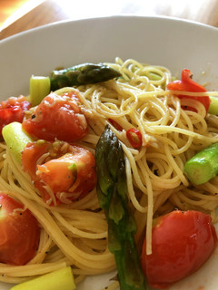 アスパラとトマトのじゃこパスタ-レシピのメイン写真
