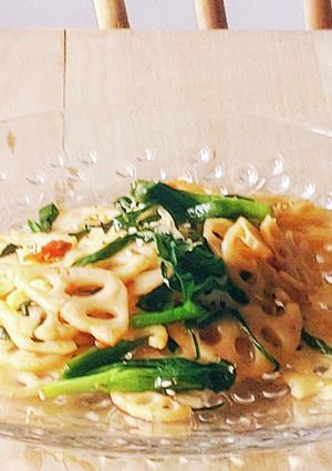 5分★レンコンのサッと梅きんぴら★お弁当-レシピのメイン写真