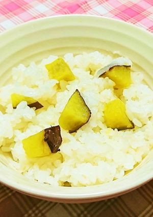【ポリ袋で防災食】さつまいもごはん-レシピのメイン写真