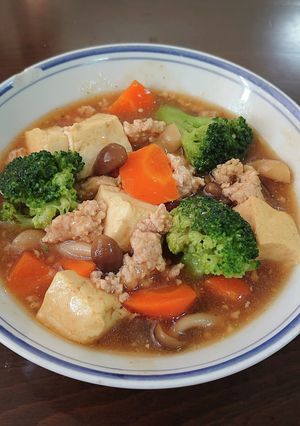 鶏ひき肉と豆腐のオイスターカレー煮-レシピのメイン写真