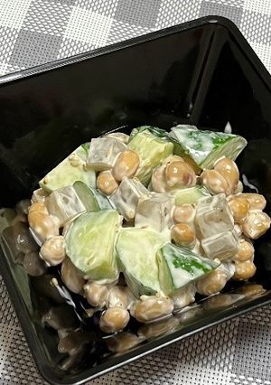 お豆とキュウリのごまマヨ和え-レシピのメイン写真