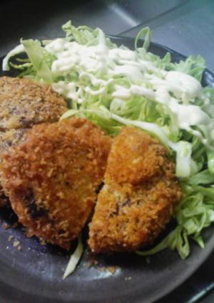 ハンバーグリメイクメンチカツ！-レシピのメイン写真