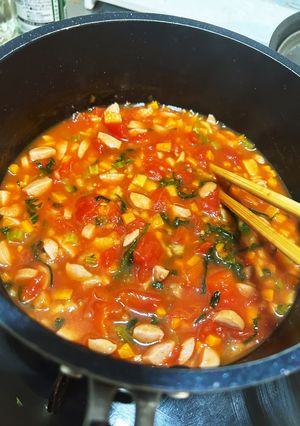 ハイハイン消費 離乳食後期のトマト煮-レシピのメイン写真