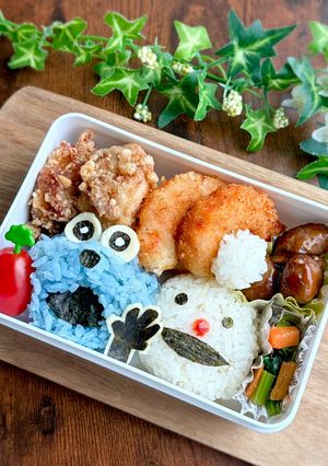 【キャラ弁】パペットスンスン&ノンノン-レシピのメイン写真