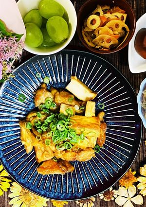 秋♪鶏肉と厚揚げをサッパリ甘辛タレで♪-レシピのメイン写真