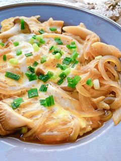 簡単♪エリンギと玉ねぎの卵とじ-レシピのメイン写真