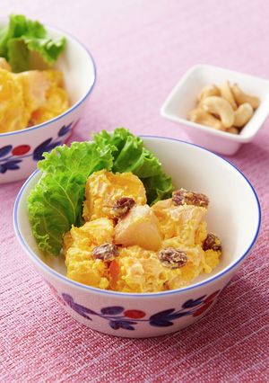 レンジで!かぼちゃとりんごのサラダ-レシピのメイン写真