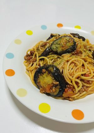 茄子のミートソースパスタ-レシピのメイン写真