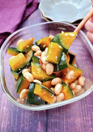 かぼちゃとお豆の塩麹ナムル-レシピのメイン写真