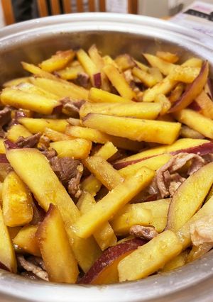 簡単いもスキ(さつま芋のすき焼き炒め)-レシピのメイン写真