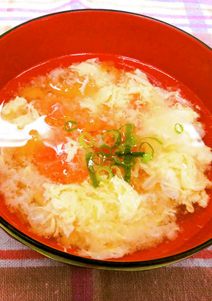 トマトとふんわり卵のスープ-レシピのメイン写真