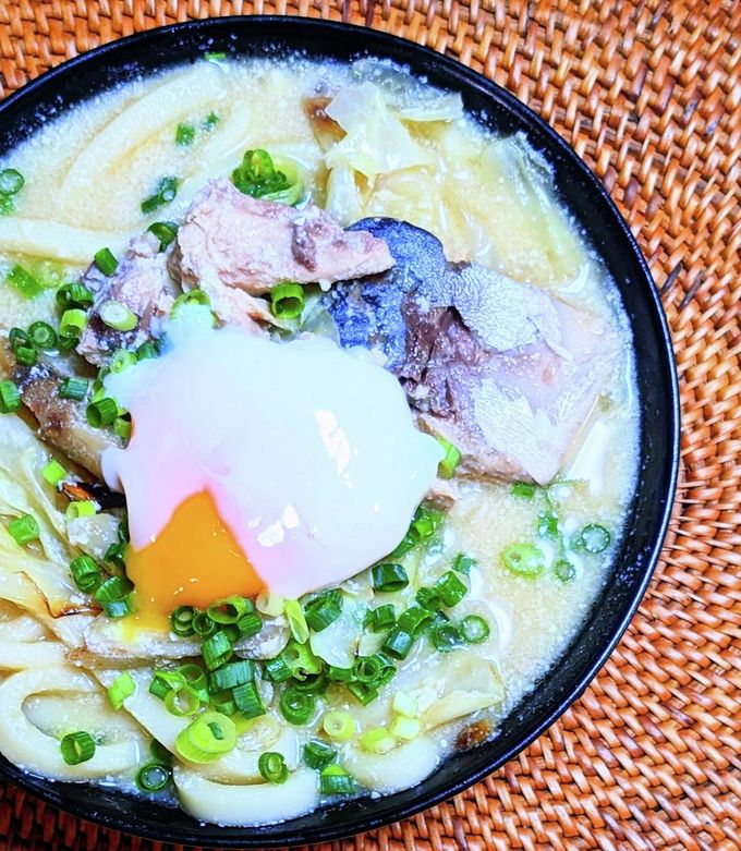 鯖缶豆乳味噌煮込みうどん by 春菜食堂ϋ♡ 【クックパッド】 簡単