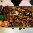 レンジで★豚肉とさつまいも甘醤油の丼弁当