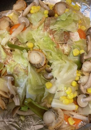 鮭とホタテと野菜の蒸し焼き-レシピのメイン写真