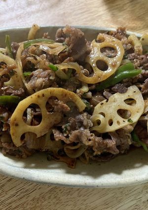蓮根とピーマンのプルコギ味付けの肉炒め-レシピのメイン写真