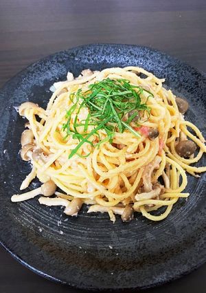 キノコ香る明太子スパゲティー-レシピのメイン写真