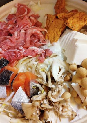 鮭と豚肉の豆乳鍋-レシピのメイン写真