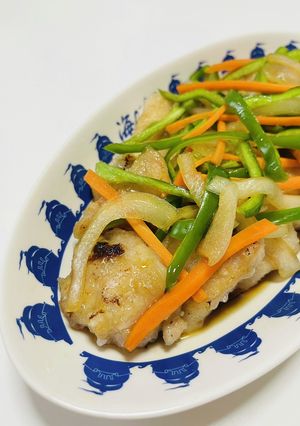 甘酢たれの鶏むねステーキ-レシピのメイン写真