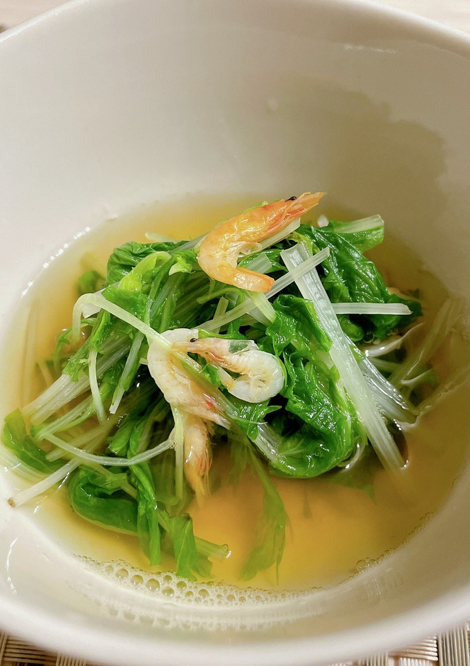 水菜と桜エビの煮浸し-レシピのメイン写真