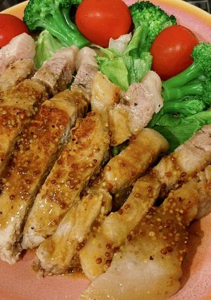 豚ロースのステーキ★マスタードソース-レシピのメイン写真