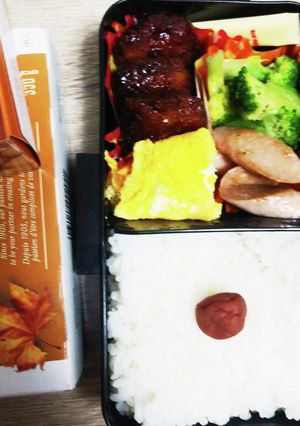冷凍味噌カツ、魚肉ソーセージ炒め男子弁当-レシピのメイン写真