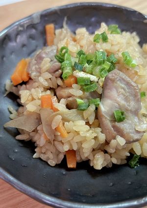 新米で、ベタっとしない♪かしわご飯-レシピのメイン写真