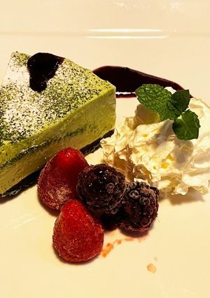 抹茶の濃厚レアチーズケーキ-レシピのメイン写真