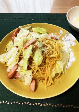 キャベツとウインナーのペペロンチーノ-レシピのメイン写真