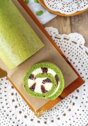 抹茶とあんこのロールケーキ-レシピのメイン写真