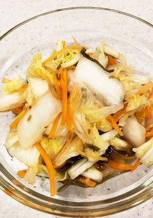 塩昆布でラク旨っ！白菜の浅漬け-レシピのメイン写真
