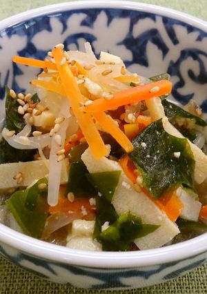 高野豆腐入りみそドレサラダ-レシピのメイン写真