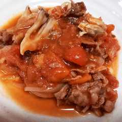 รูปของ 簡単！牛肉とまいたけのレンジトマト煮込み