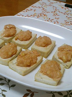 豆腐のたらこソース乗せ-レシピのメイン写真