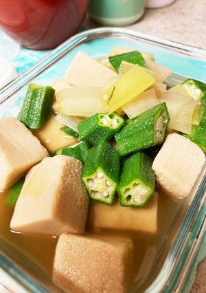 漬けオクラ高野豆腐の作りおきレシピ-レシピのメイン写真