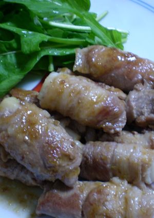 シャキッとした食感！長芋巻き豚肉の照焼き-レシピのメイン写真
